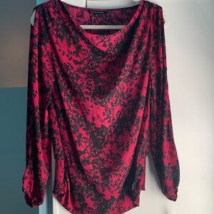 Pink and black blouse